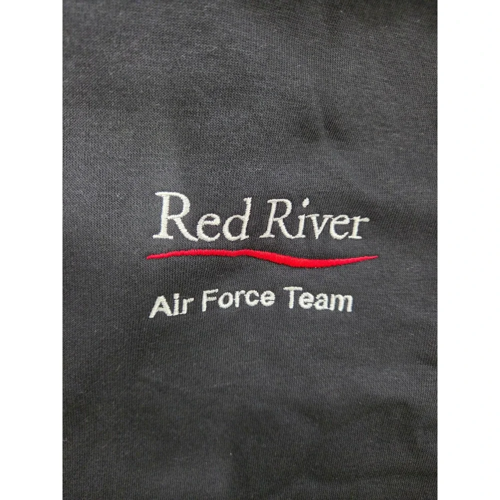 Nike Red River Air Force Team Hoodie Black Pullover Sweatshirt Womens Large - Picture 3 of 6